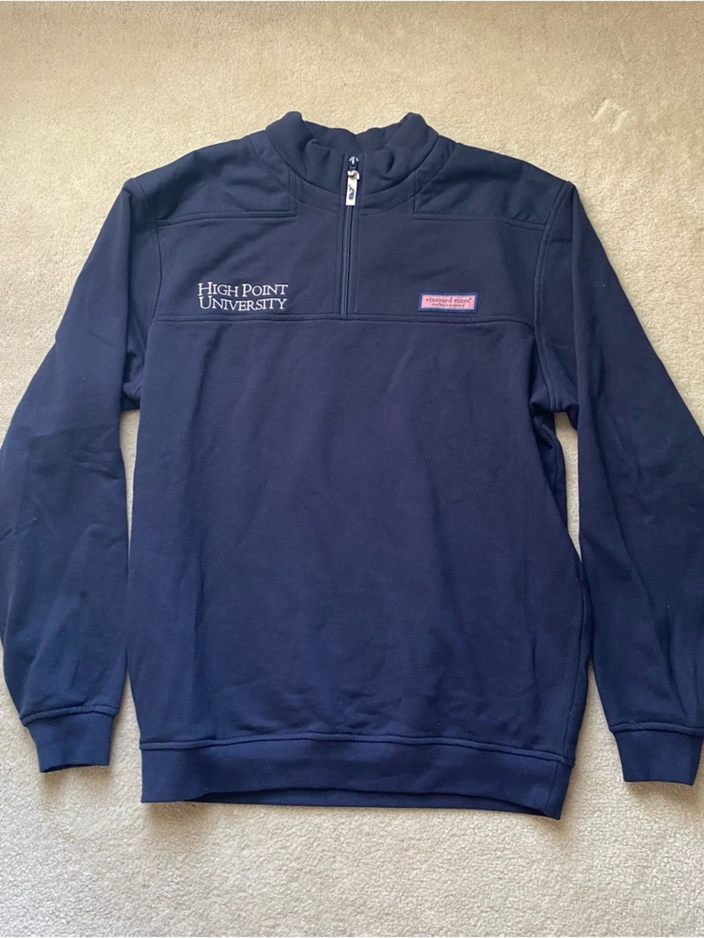 Vineyard Vines Sweatshirt Men Blue 1/4 Zip Fleece Pullover High Point University